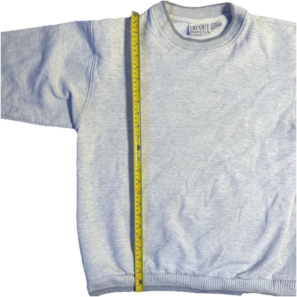 Vintage DIPORT USA Gray Crewneck Sweatshirt L 80s 90s Blank Workwear - Picture 6 of 10
